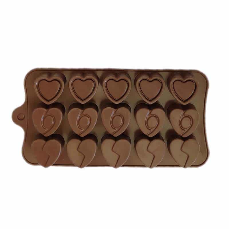قالب سیلیکون شکلات قلب شکسته 3 مدل