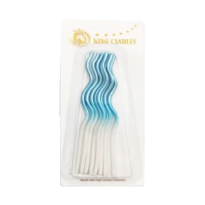 شمع ماکارانی سایه روشن آبی